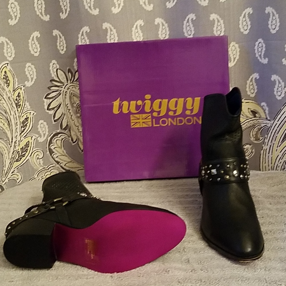 Black leather boots